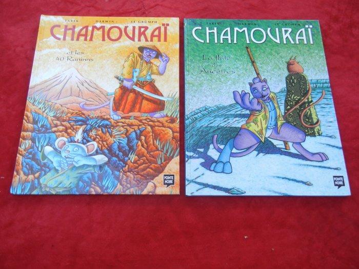 Chamouraï T1 + T2 + 2x dédicace - 2x C - 2 Album - Eerste, Boeken, Stripboeken