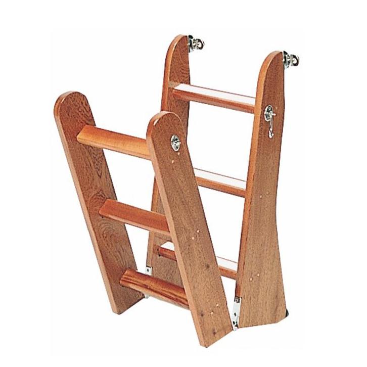 Zwemtrap Opklapbaar 6 Treden Mahonie, Watersport en Boten, Bootonderdelen, Nieuw, Zeilboot of Motorboot, Ophalen of Verzenden