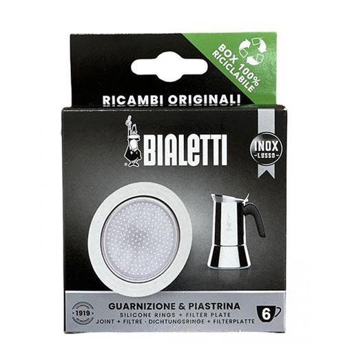 Bialetti RVS Filterplaatje + 1 Siliconen ring 10 kops, Witgoed en Apparatuur, Koffiezetapparaten, 10 kopjes of meer, Nieuw, Koffiebonen