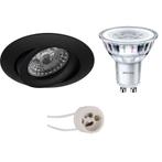 GU10 Inbouwspot Set - Mat Goud - Rond - Kantelbaar - Philips, Huis en Inrichting, Lampen | Spots, Metaal of Aluminium, Nieuw, Ophalen of Verzenden