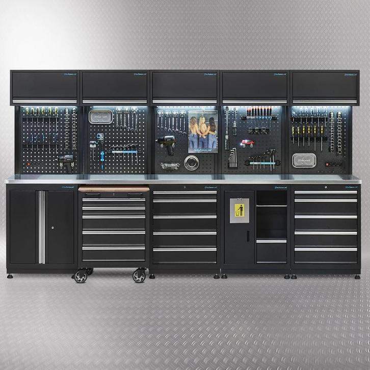 Datona Werkstatteinrichtung PREMIUM 97 - Datona - Zwart, Doe-het-zelf en Verbouw, Werkbanken, Nieuw, Ophalen of Verzenden