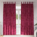 vidaXL Gordijn met gordijnen 2 pcs Wijnrood 260 x 140 cm, Huis en Inrichting, Verzenden, Nieuw, Rood