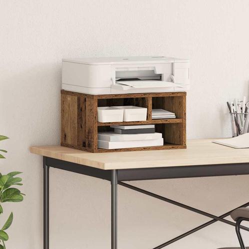 vidaXL Printerstand met opslag Oud hout 40 x 32 x 22.5 cm, Computers en Software, Printers, Nieuw, Verzenden