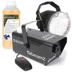 BeamZ LED Stroboscoop Wit met S500 Rookmachine met vloeistof, Nieuw, Rookmachine, Verzenden