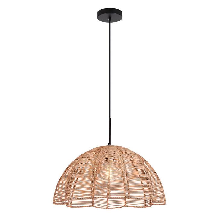 Rotan hanglamp bruin, Heather, Huis en Inrichting, Lampen | Hanglampen, Nieuw, Metaal, 75 cm of meer, Ophalen of Verzenden
