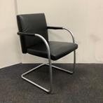vitra Visasoft Visavis vergaderstoelen, zwart leder - metaal, Huis en Inrichting, Stoelen, Gebruikt, Zwart, Leer, Ophalen of Verzenden