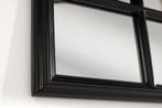 Moderne wandspiegel PARIS 120cm zwarte raamspiegel rond, Huis en Inrichting, Woonaccessoires | Spiegels, Nieuw, Ophalen of Verzenden