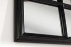 Moderne wandspiegel PARIS 120cm zwarte raamspiegel rond, Huis en Inrichting, Woonaccessoires | Spiegels, Ophalen of Verzenden