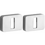 Set van twee sleutelplaatjes Minimal/Maximal glans chroom, Verzenden, Nieuw