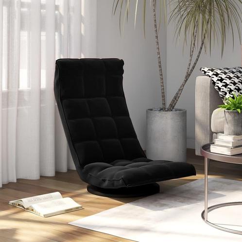 vidaXL Vloerstoel draaibaar fluweel zwart, Huis en Inrichting, Stoelen, Zwart, Nieuw, Verzenden