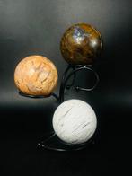 Agate Sphere Trio – Zeldzame collectie uit India, Tanzania, Verzamelen, Mineralen en Fossielen