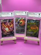 Pokémon - 3 Graded card - Charizard - UCG 9, Nieuw