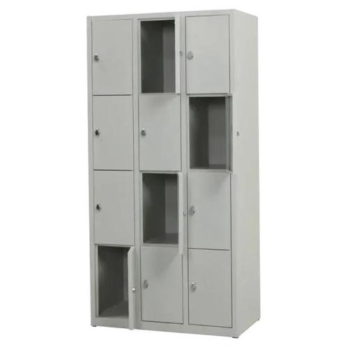 Nieuwe metalen locker | 12 deurs - 3 delig | kluisje | grijs, Huis en Inrichting, Kasten | Lockerkasten, Nieuw, Ophalen of Verzenden