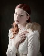 Ursula van de Bunte - Lady with the Rabbit, Antiek en Kunst