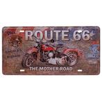 Amerikaans nummerbord - Route 66 Motor Rood - The Mother roa, Nieuw, Ophalen of Verzenden