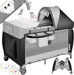 KIDIZ® 3in1 Babybedje - Campingbedje - Ledikant  - Zwart, Verzenden, Nieuw