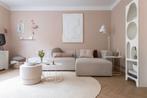 Beige elementenbank met longchair van By SIDDE, Huis en Inrichting, 250 tot 300 cm, 125 tot 150 cm, Verzenden, Hoekbank
