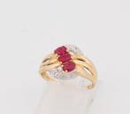 Zonder Minimumprijs - Ring - 18 karaat Geel goud Robijn -, Sieraden, Tassen en Uiterlijk, Ringen, Nieuw