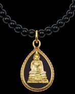 Obsidiaan - Ketting - Boeddha - Spiritueel harnas,