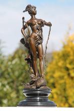 hunting diana - Beeld, hunting diana - 48 cm - brons marmer, Antiek en Kunst