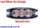 Led flitser 9W Oranje R65-ECE R10 Slim, Verzenden, Nieuw