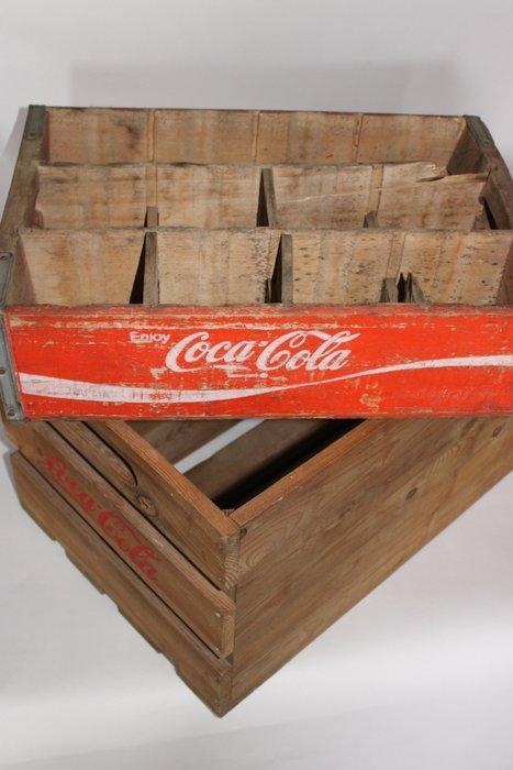 Krat - Hout - 2 x Coca Cola krat, Antiek en Kunst, Antiek | Wandborden en Tegels