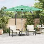 vidaXL Parasol met stalen paal 248x248x248 cm groen, Tuin en Terras, Verzenden, Nieuw, 2 tot 3 meter