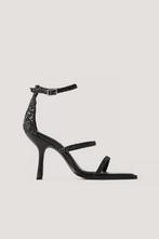 NA-KD Glitter High Heel Vrouwen Sandalen - Maat 40 - Black, Kleding | Dames, Schoenen, Verzenden, Nieuw