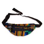 Afrikaanse print heuptasje / Fanny pack - Blauw / Oranje ken, Sieraden, Tassen en Uiterlijk, Tassen | Damestassen, Ophalen of Verzenden