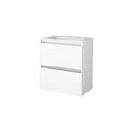 Badmeubelset BWS Salt 60x39cm Greeploos 2 Lades Met Wastafel, Ophalen of Verzenden, Nieuw, Chroom, Bad