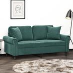 vidaXL Tweezitsbank met sierkussens 140 cm fluweel, Verzenden, 150 tot 200 cm, Stof, Nieuw