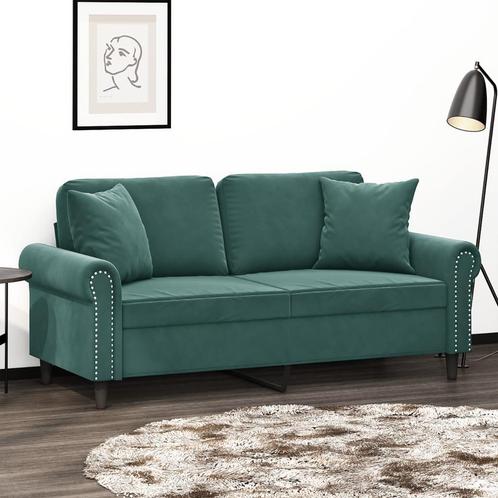 vidaXL Tweezitsbank met sierkussens 140 cm fluweel, Huis en Inrichting, Banken | Bankstellen, Nieuw, 150 tot 200 cm, Stof, Tweepersoons