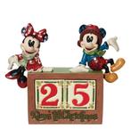 Mickey & Minnie Mouse Kerstmis Kalender 19cm, Ophalen of Verzenden, Nieuw