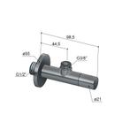 Hotbath Archie Hoekstopkraan Rond Met Filter 1/2 Geborsteld, Ophalen of Verzenden, Nieuw