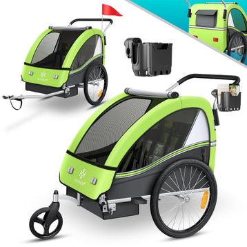 KESSER® Fietsaanhanger - Kinderaanhanger - Max. 40kg - Groen beschikbaar voor biedingen