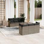 vidaXL 7-delige Loungeset met kussens poly rattan grijs, Tuin en Terras, Verzenden, Nieuw, Rotan, Loungeset