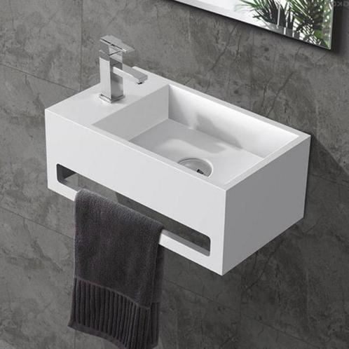 Fontein Boss & Wessing Solid Surface met Handdoekhouder Mat, Doe-het-zelf en Verbouw, Sanitair, Ophalen of Verzenden