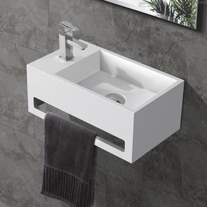 Fontein Boss & Wessing Solid Surface met Handdoekhouder Mat, Doe-het-zelf en Verbouw, Sanitair, Ophalen of Verzenden