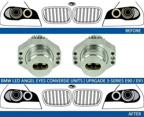 LED Angel Eyes upgrade kit 7000K BMW 3-serie E90 E91 10W, Auto-onderdelen, Verlichting, Nieuw, BMW, Ophalen of Verzenden