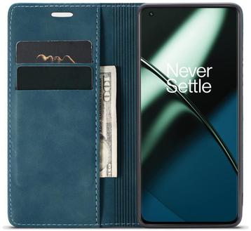 ProGuard - OnePlus 11 Wallet Hoesje Vintage Leder Blauw