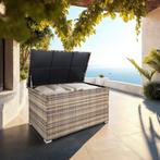 Kussenbox Oslo met aluminium frame 145x82,5x79,5cm - natuur, Verzenden, Nieuw