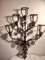 Wandkandelaar - IJzer - Vijf-lamp applique van ijzer, Antiek en Kunst