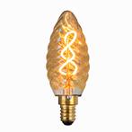 LED Filament kaars lamp 2W | Amber | Ribbel | Dimbaar | E14, Led-lamp, Soft of Flame, E14 (klein), Nieuw