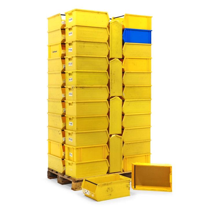 Gebruikte Magazijnbak kunststof palletaanbieding stapelbaar, Zakelijke goederen, Kantoor en Winkelinrichting | Magazijn, Stelling en Opslag