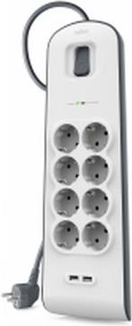 Belkin Stekkerblok met 8 uitgangen en 2 USB-Poorten 2.4A -, Ophalen of Verzenden, Zo goed als nieuw