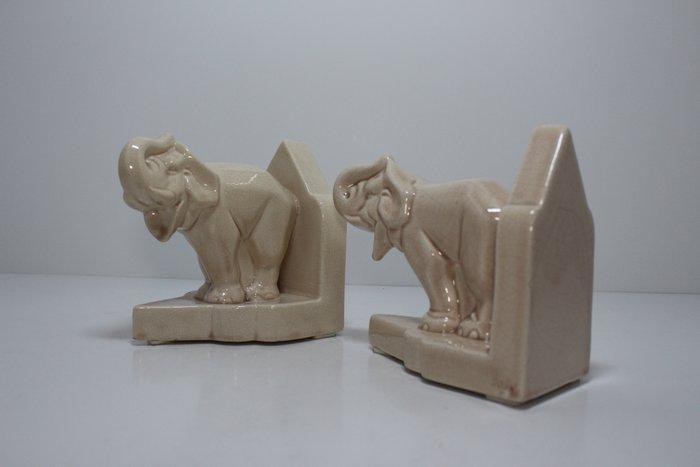 Boekensteunen (2) - Aardewerk - Olifant boekensteunen, Antiek en Kunst, Kunst | Designobjecten