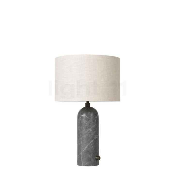 Gubi Gravity Tafellamp, lampenkap linnen/voet marmer grijs -, Huis en Inrichting, Lampen | Tafellampen, Nieuw, Verzenden