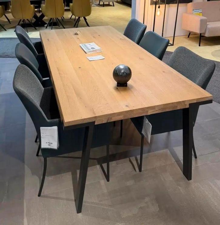 Eetkamertafel Seven + stoelen, Huis en Inrichting, Stoelen, Vijf, Zes of meer stoelen, Overige kleuren, Nieuw, Leer, Stof, Ophalen