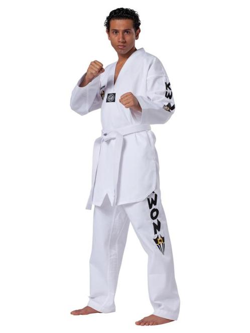 KWON Taekwondo Pak / Dobok Starfighter witte V-hals, Sport en Fitness, Vechtsporten en Zelfverdediging, Nieuw, Ophalen of Verzenden