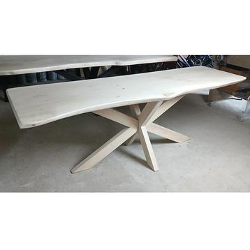 Boomstamtafel met Houten Spiderpoot, Populieren, Eettafel beschikbaar voor biedingen